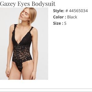 SEND OFFER!!!Free People Gazey Eyes Bodysuit. NWT.